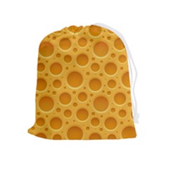 Cheese Texture Food Textures Drawstring Pouch (xl) by nateshop