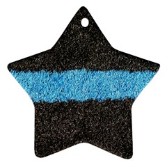 Black Blue Lawn Star Ornament (two Sides) by hlehnerer