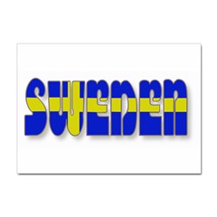 Flag Spells Sweden A4 Sticker 100 Pack by StuffOrSomething