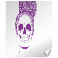 Purple Skull Bun Up Canvas 16  X 20  (unframed) by vividaudacity