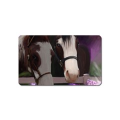 Two Horses Magnet (name Card) by JulianneOsoske