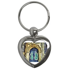 Luebeck Germany Arched Church Doorway Key Chains (heart)  by karynpetersart