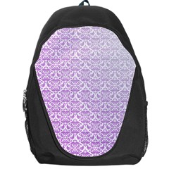 Purple Damask Gradient Backpack Bag by CraftyLittleNodes