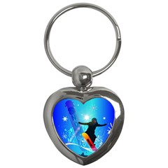 Snowboarding Key Chains (heart)  by FantasyWorld7