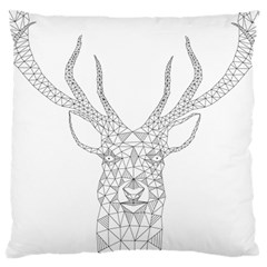 Modern Geometric Christmas Deer Illustration Large Cushion Cases (two Sides)  by Dushan