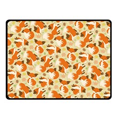 Curious Maple Fox Double Sided Fleece Blanket (small) by Ellador
