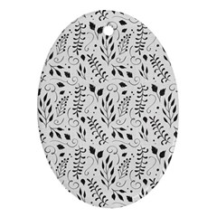 Hand Painted Floral Pattern Oval Ornament (two Sides) by TastefulDesigns