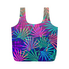 Colored Palm Leaves Background Full Print Recycle Bags (m)  by TastefulDesigns