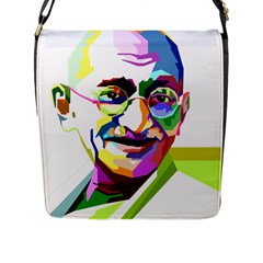 Ghandi Flap Messenger Bag (l)  by bhazkaragriz