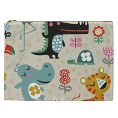 Lovely Cartoon Animals Cosmetic Bag (xxl)  by Brittlevirginclothing