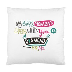 My Every Moment Spent With You Is Diamond To Me / Diamonds Hearts Lips Pattern (white) Standard Cushion Case (two Sides) by FashionFling
