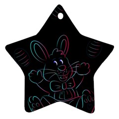 Easter Bunny Hare Rabbit Animal Ornament (star) by Amaryn4rt