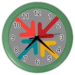 Arrows Center Inside Middle Color Wall Clocks by Amaryn4rt