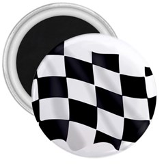 Flag Chess Corse Race Auto Road 3  Magnets by Amaryn4rt