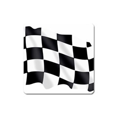Flag Chess Corse Race Auto Road Square Magnet by Amaryn4rt