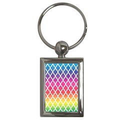 Colorful Rainbow Moroccan Pattern Key Chains (rectangle)  by Amaryn4rt