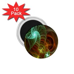 Art Shell Spirals Texture 1 75  Magnets (10 Pack)  by Simbadda