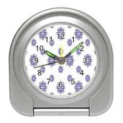 Snow Blue White Cool Travel Alarm Clocks by Alisyart