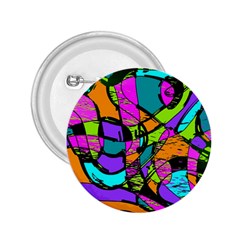 Abstract Art Squiggly Loops Multicolored 2 25  Buttons by EDDArt