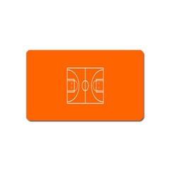 Basketball Court Orange Sport Orange Line Magnet (name Card) by Alisyart