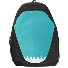 Grey Wave Water Waves Blue White Backpack Bag by Alisyart