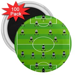 Soccer Field Football Sport 3  Magnets (100 Pack) by Alisyart