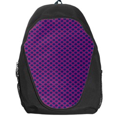 Polka Dot Purple Blue Backpack Bag by Mariart