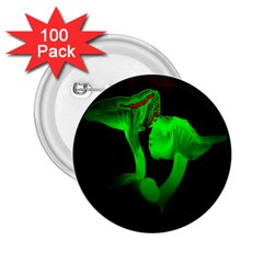 Neon Green Resolution Mushroom 2 25  Buttons (100 Pack)  by Mariart