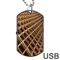 Construction Site Rusty Frames Making A Construction Site Abstract Dog Tag Usb Flash (one Side) by Nexatart