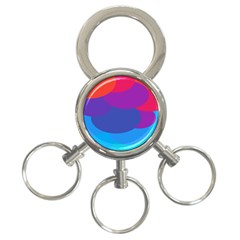 Circles Colorful Balloon Circle Purple Blue Red Orange 3-ring Key Chains by Mariart