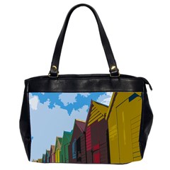 Brightly Colored Dressing Huts Office Handbags (2 Sides)  by Nexatart