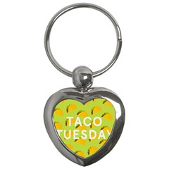Bread Taco Tuesday Key Chains (heart)  by Mariart