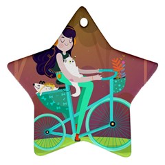 Bikeride Star Ornament (two Sides) by Mjdaluz