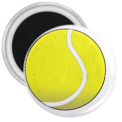 Tennis Ball Ball Sport Fitness 3  Magnets by Nexatart