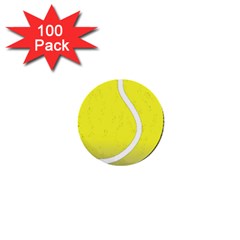 Tennis Ball Ball Sport Fitness 1  Mini Buttons (100 Pack)  by Nexatart