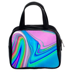 Aurora Color Rainbow Space Blue Sky Purple Yellow Green Pink Red Classic Handbags (2 Sides) by Mariart