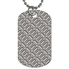 Capsul Another Grey Diamond Metal Texture Dog Tag (two Sides) by Mariart