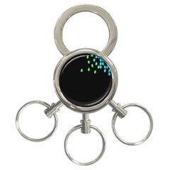 Green Black Widescreen 3-ring Key Chains by Mariart