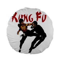 Kung Fu  Standard 15  Premium Round Cushions by Valentinaart