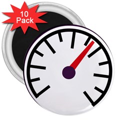 Maker Measurer Hours Time Speedometer 3  Magnets (10 Pack)  by Mariart