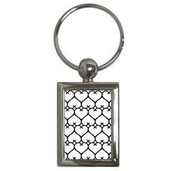 Heart Background Wire Frame Black Wireframe Key Chains (rectangle)  by Mariart