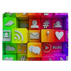 Colorful 3d Social Media Cosmetic Bag (xxl)  by BangZart