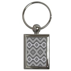 Triangle Wave Chevron Grey Sign Star Key Chains (rectangle)  by Mariart