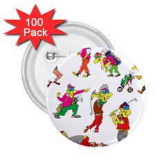Golfers Athletes 2 25  Buttons (100 Pack)  by Nexatart