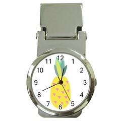 Pineapple Fruite Yellow Triangle Pink Money Clip Watches by Mariart