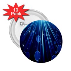 Blue Rays Light Stars Space 2 25  Buttons (10 Pack)  by Mariart