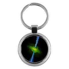 Gas Yellow Falling Into Black Hole Key Chains (round)  by Mariart
