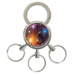Galaxy Space Star Light 3-ring Key Chains by Mariart