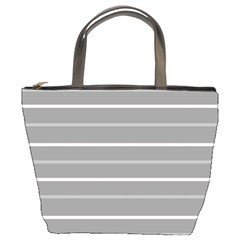 Horizontal Line Grey Pink Bucket Bags by Mariart