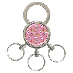 Christmas Pattern 3-ring Key Chains by Valentinaart